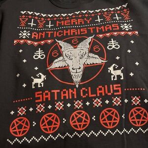 Satanic ugly Christmas sweater men’s